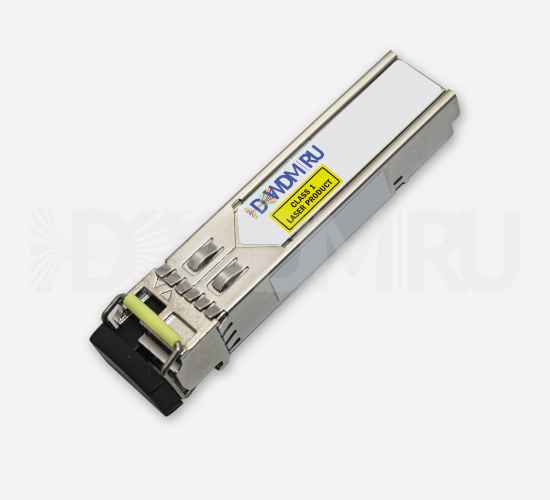 Cisco совместимый Оптический SFP модуль одноволоконный одномодовый, 1.25Гб/с, WDM, 3км, 1550/1310нм, 1xLC, DDM, Industrial - ДВДМ.РУ (DSO-7-10D)