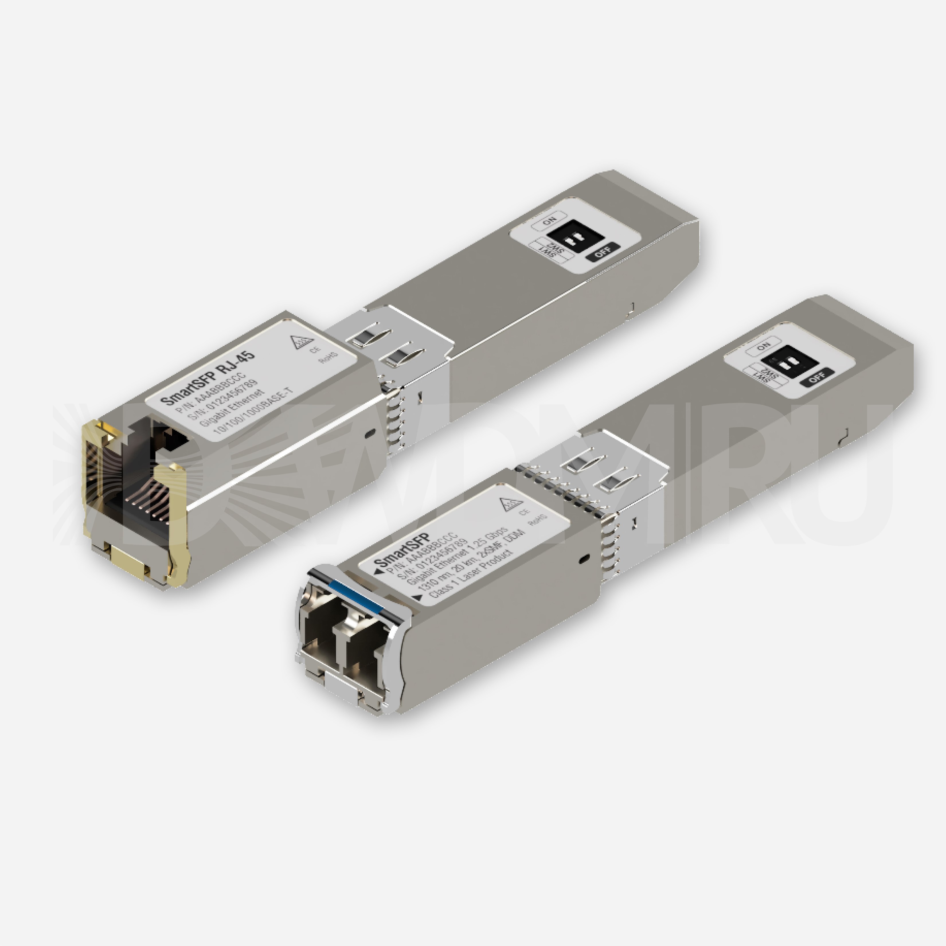 Интеллектуальный (Smart) SFP модуль, Gigabit Ethernet, Tx: 1550 нм Rx: 1310 нм, 40 км, LC, DDM (M720-SD-FP3)